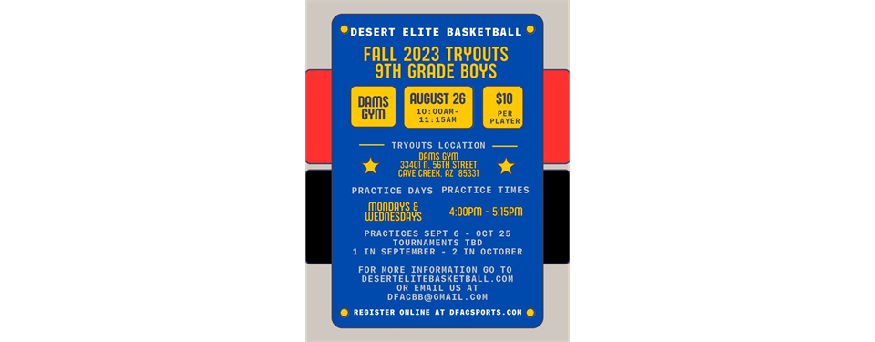 9th Grade Boys Tryouts